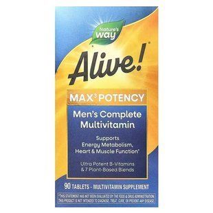 Nature's Way Alive!&reg; Max3 Potency Men's Complete Multivitamin 90 таблеток NWY-15542 фото