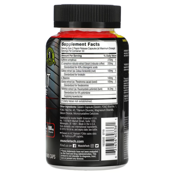 MuscleTech Hydroxycut Hardcore Elite 100 капсул 01669 фото