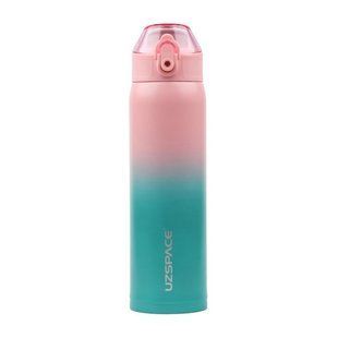 UZSPACE Uzspace X4 Gradient Waterboottle 4201 (500 ml, pink/blue) 23555-01 фото