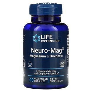 Магній з високою біодоступністю, термін 30.06.2025 Life Extension Neuro-Mag Magnesium L-Threonate 90 капсул LEX-116039 фото