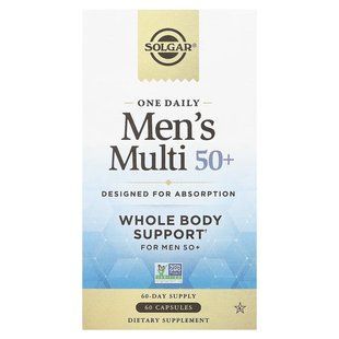 Solgar One Daily Men's Multi 50+ 60 капсул SOL-62015 фото