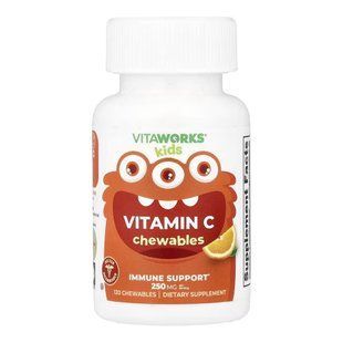 VitaWorks Vitamin C Kids - 120 chewables Orange (До 11.26) 2024-11-0269 фото