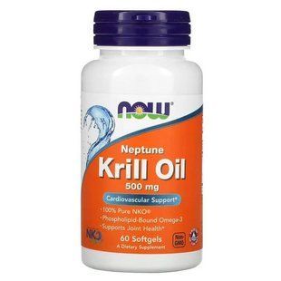NOW Neptune Krill Oil 500 mg 60 капсул NOW-01625 фото