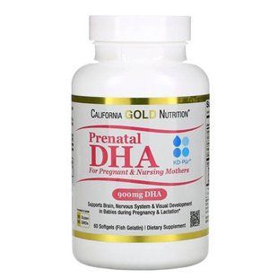 California Gold Nutrition Prenatal DHA 60 рибних желатинових капсул CGN-01336 фото
