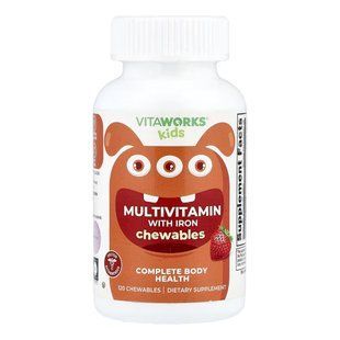 VitaWorks Kids Multivitamin with Iron - 120 chewables 2023-10-7247 фото