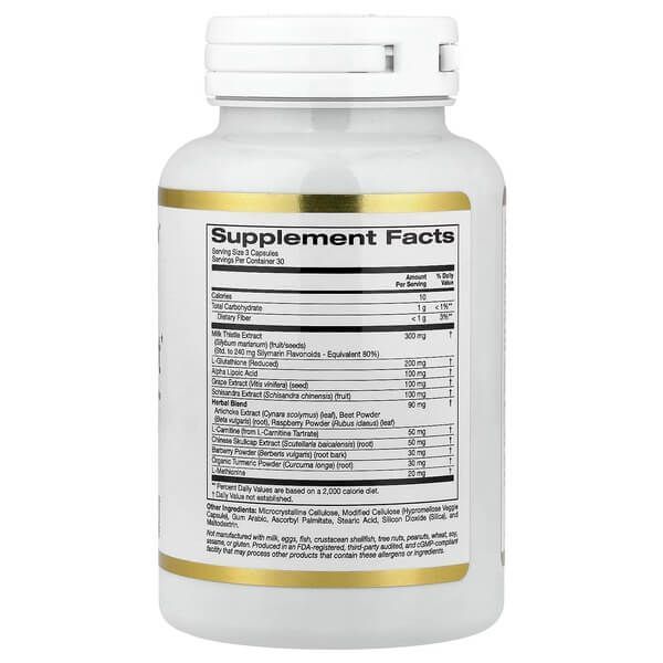 California Gold Nutrition Advanced Liver Support 90 рослинних капсул SPN-01253 фото