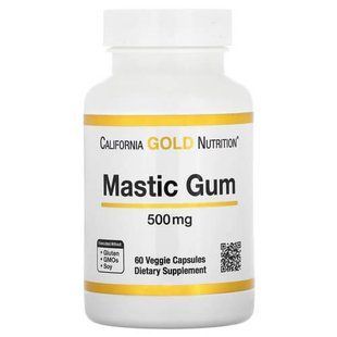 California Gold Nutrition Mastic Gum 500 mg 60 вегетаріанських капсул CGN-01837 фото