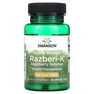 Swanson Raspberry Ketones 200mg 60 капсул SWD076 фото