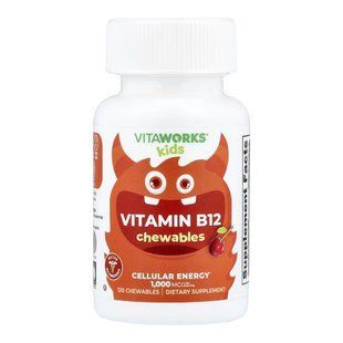 VitaWorks Kids Vitamin B12 - 120 chewables (До 01.27) 2024-11-0548 фото