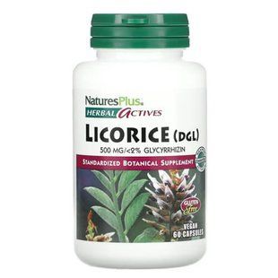 NaturesPlus Herbal Actives Licorice (DGL) 500 mg 60 капсул NAP-07224 фото