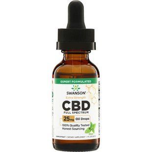 Swanson Extra Strength CBD Full Spectrum Mint 30 мл SWU1092 фото