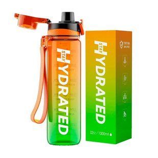 Brave U Hydrate Waterbottle (1 L, orange/green) 24480-01 фото