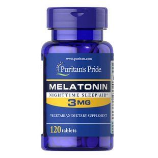 Puritan's Pride Melatonin 3 mg 120 таб 7903 фото