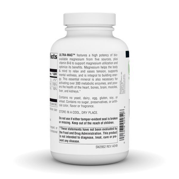 Ультра магній, Source Naturals Ultra-Mag 180 капсул 2023-10-32863 фото