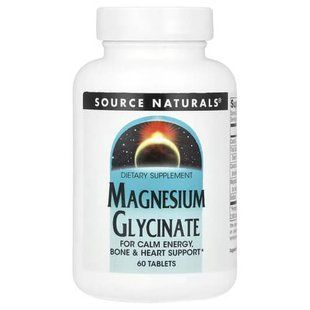 Source Naturals Magnesium Glycinate 60 таблеток SNS-02890 фото