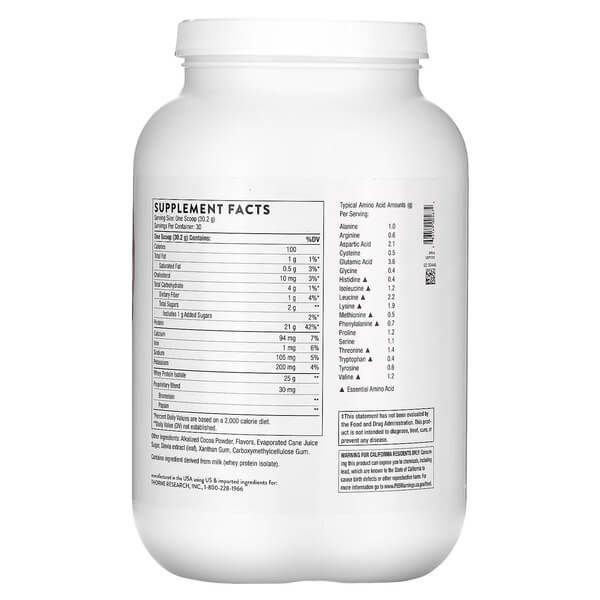 Thorne Whey Protein Isolate 906 g THR-00567 фото