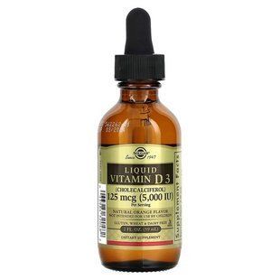 Solgar Liquid Vitamin D3 Natural Orange 5,000 IU 59 ml, Апельсин SOL-32048 фото