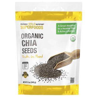 California Gold Nutrition Organic Chia Seeds 340 г CGN-01217 фото