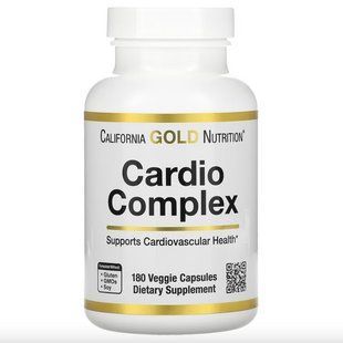Комплекс для здоров'я серця, California Gold Nutrition, 180 вегетаріанських капсул CGN-002069 фото