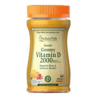 Puritan's Pride Vitamin D3 2000 IU 60 жувальних цукерок 59049 фото