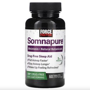Природний засіб для сну, Force Factor, Somnapure, 60 таблеток FOA-00265 фото