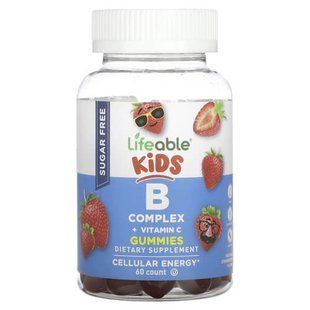 Lifeable Kids B Complex + Vitamin C (Sugar Free) 60 жувальних цукерок LFB-73079 фото