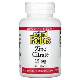 Natural Factors Zinc Citrate 15 mg 90 таблеток NFS-01678 фото