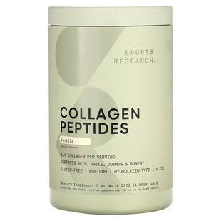 Sports Research Collagen Peptides 480 грам, Ваніль SRE-01029 фото
