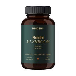Reishi Mushroom 1000 mg - 60 vegcaps (Пошкоджена кришка) 2023-10-7970 фото
