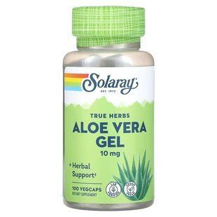 Solaray Aloe Vera Gel 10 mg 100 рослинних капсул SOR-00120 фото