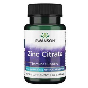 Swanson Zinc Citrate 50 mg 60 капсул SW1374 фото