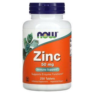 NOW Zinc Gluconate 50 mg 250 таблеток NOW-01522 фото