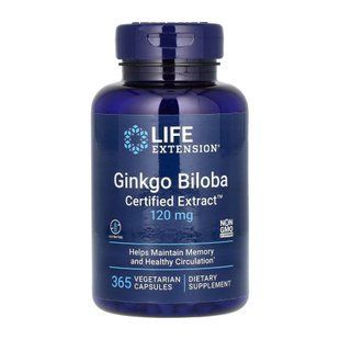 Ginkgo Biloba Certified Extract&trade;	120mg - 365 vcaps 2022-10-1899 фото