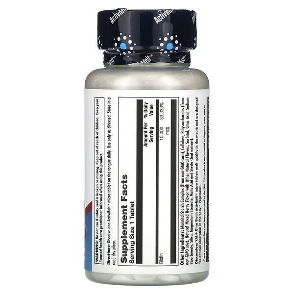 KAL Ultra Biotin 10,000 mcg 60 смоктальні таблетки CAL-23425 фото