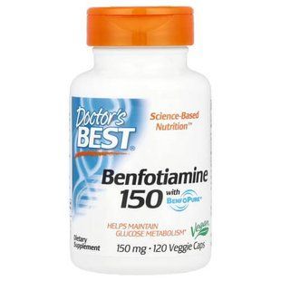 Doctor's Best Benfotiamine 150 with BenfoPure 150 mg 120 вегетаріанських капсул DRB-00129 фото