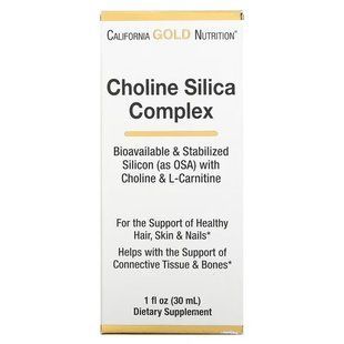 California Gold Nutrition Choline Silica Complex 30 ml CGN-01597 фото