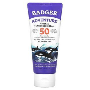 Badger Adventure Mineral Sunscreen Cream SPF 50 87 мл WSB-47156 фото