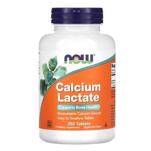NOW Foods Calcium Lactate 250 таблеток NOW-01260 фото