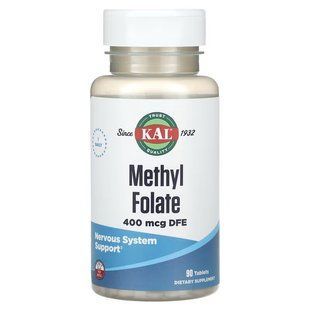 KAL Methyl Folate 400 mcg DFE 90 таблеток CAL-30686 фото