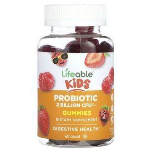 Lifeable Kids Probiotic 2 Billion CFU 60 жувальних цукерок LFB-73111 фото