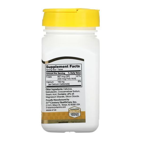 Folic Acid 400 mcg - 250 tabs 100-33-7347772-20 фото