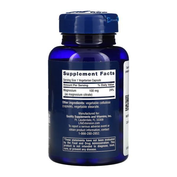 Magnesium (Citrate) 100 mg - 100 vcaps 2022-10-1902 фото
