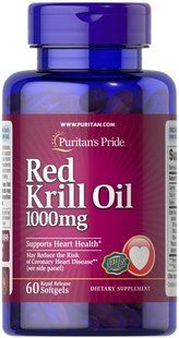 Puritan's Pride Red Krill Oil 1000 mg (170 mg Active Omega-3) 60 капсул 29545 фото