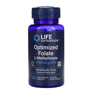 Optimized Folate 1700 mcg DFE - 100 tabs 2023-10-5132 фото