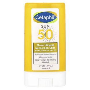 Cetaphil Sheer Mineral Sunscreen Stick SPF 50 14 грам CET-10800 фото