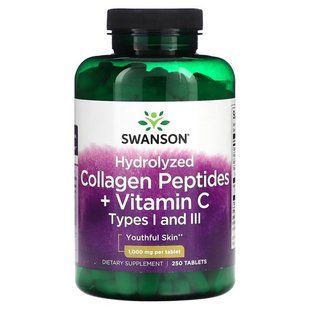 Swanson Hydrolyzed Collagen Peptides 250 таблеток SW1828 фото