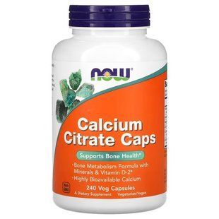 NOW Calcium Citrate Caps 240 каспул NOW-01237 фото