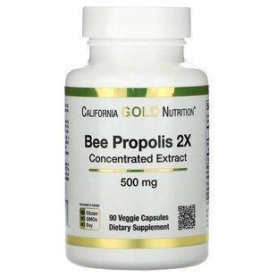 California Gold Nutrition Bee Propolis 500 mg 90 капсул. copy_CGN-00945 фото