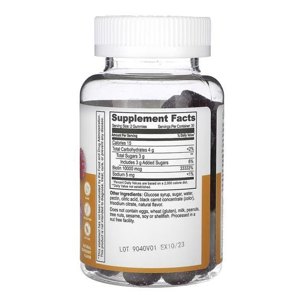 Biotin 10,000 mcg - 60 gummies 2023-10-7262 фото