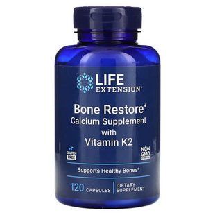 Life Extension Bone Restore Calcium Supplement with Vitamin K2 120 капсул LEX-17271 фото